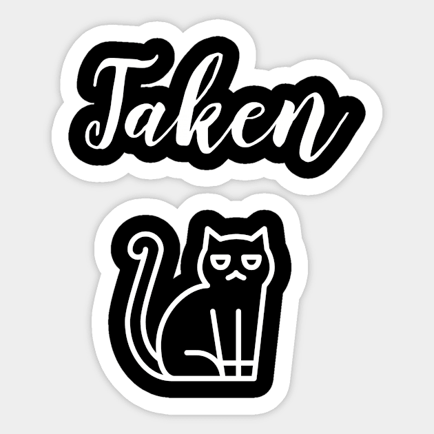 Cat Owned Sticker by Six Gatsby